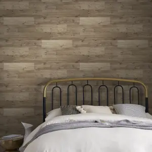 Next Bronx Wood effect Light wood Smooth Wallpaper