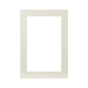 GoodHome Stevia Gloss cream Slab Glazed Cabinet door (W)500mm (H)715mm (T)18mm