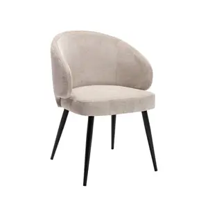 Cloey Canei Upholstered Dining Chair Light Grey