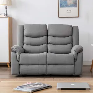 Seattle Manual Fabric Recliner 2 Seater Sofa