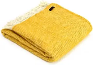 Beehive Yellow 100% Wool Throw