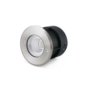 Luminosa Suria LED Outdoor Recessed Spotlight Wide Beam Angle Matt Nickel IP67