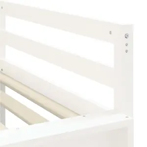 Berkfield Kids' Loft Bed with Slide White 90x200 cm Solid Wood Pine