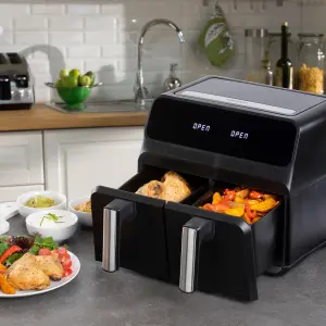 Daewoo SDA2310GE Double Drawer Air Fryer Digital Display 8 Litre