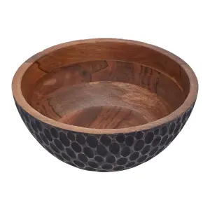 Interiors by Premier Kara Small Wooden Bowl