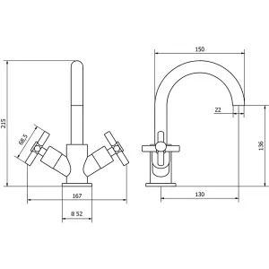 Modern Chrome Bathroom Sink Tap, Bath Filler Mixer & Push Button Waste Set