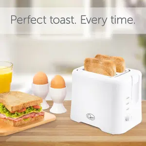 Quest 34019 Modern White 1.7L Kettle & 2-Slice Toaster Set