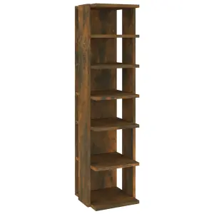 Shoe Racks 2 pcs Smoked Oak 27.5x27x102 cm Engineered Wood