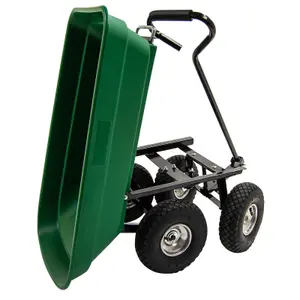 Garden Trolley Cart Wagon Tipper Truck Barrow 120kg BMC 55L / 75L Outdoor Heavy Duty