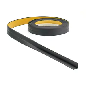 Pvc skirting board trim self-adhesive flexible 800-10 - 5m roll 10x10mm graphite