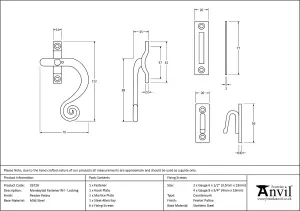 From The Anvil Pewter Locking Monkeytail Fastener - RH