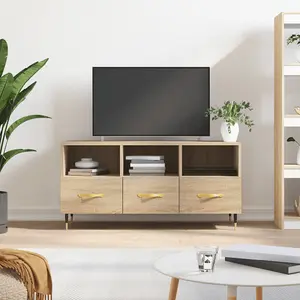 Berkfield TV Cabinet Sonoma Oak 102x36x50 cm Engineered Wood