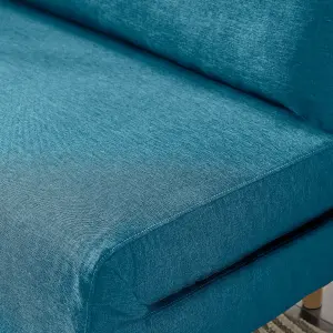 Furniturebox UK Bobby Sofa Bed Double in Fabric Blue