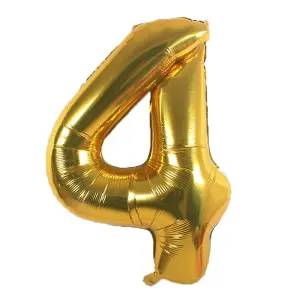 Realmax 4 Foil Balloon Gold (One Size)