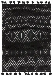 Asiatic Nepal Black Cream Diamond Rug-160cm X 230cm