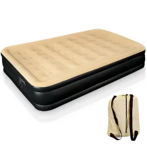 Inflatable High-Raised Queen Air Bed Mattress with Built-In Electric Pump