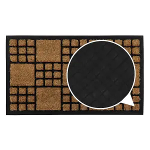 JVL Comfort Tuffscrape Doormat, 40x70cm, Chequers