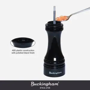 Buckingham ABS Plastic in Gloss Black Classic Salt/Pepper mill