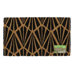 Eco-Friendly Latex Backed Coir Door Mat, Art Deco