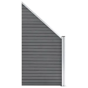 Berkfield WPC Fence Set 1 Square + 1 Slanted 273x186 cm Grey