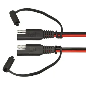 Sealey 12V Battery Charger Extension Cable 3M SAE Connector Plugs Red/Black BCC1