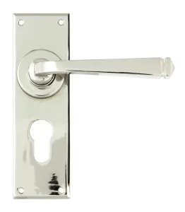 From The Anvil Polished Nickel Avon Lever Euro Lock Set