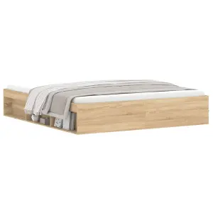 Berkfield Bed Frame Sonoma Oak 180x200 cm Super King Size