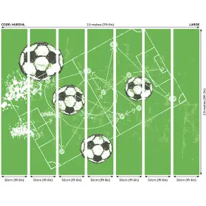 Origin Murals Football Grunge Texture Green Paste the Wall Mural 350cm wide x 280m high