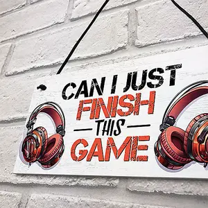 Red Ocean Funny Gaming Sign Gift For Christmas Gamer Gift Accessories For Boys Bedroom Games Room Gift For Son Brother