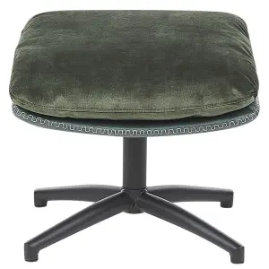 Chair with Footstool EIDE with Footstool Velvet Dark Green