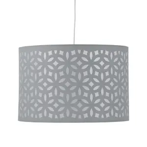 First Choice Lighting Grey Laser Cut 30cm Pendant Lightshade