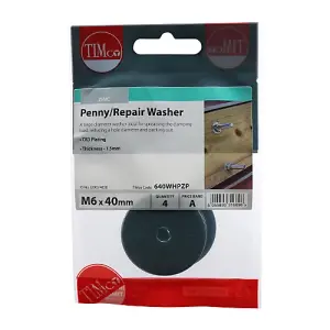 TIMCO Penny / Repair Washers DIN9054 Silver - M6 x 40 (4pcs)