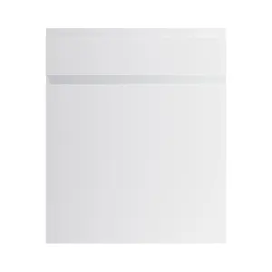 GoodHome Garcinia Integrated handle Gloss light grey Modern Door & drawer 600mm