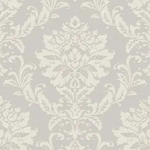 GoodHome Mire Beige Woven effect Damask Textured Wallpaper Sample