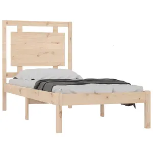 Berkfield Bed Frame Solid Wood 90x190 cm 3FT Single