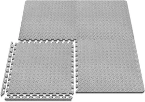 Interlocking EVA Floor Mats Grey 60cmx60cm Pack of 18