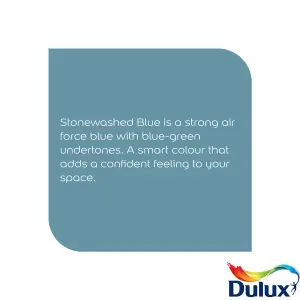 Dulux Easycare Stonewashed Blue Matt Wall paint, 2.5L