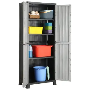 Berkfield Plastic Cabinet 68x39x171.5 cm