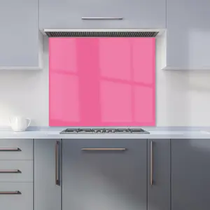 Hot Pink Premium Glass Kitchen Splashback W900mm x H650mm