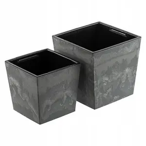 Plant Flower Pot Concrete Square Planter Inner Pot Garden Patio Home Large Beton Concrete 7.5 Litres