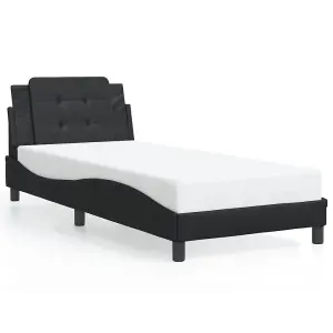 Berkfield Bed Frame without Mattress Black 100x200 cm Faux Leather