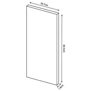 Premium Kitchens Ethos Matt green Modern Tall wall Cabinet door (W)400mm (H)895mm (T)18mm