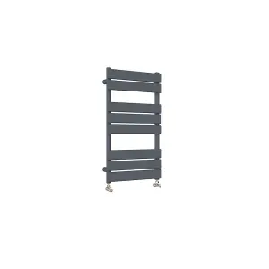 Designer Vertical Anthracite Single Panel Towel Radiator (H) 800mm x (W) 450mm, 1550 BTU.