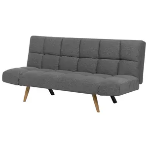 Beliani Retro Sofa Bed INGARO Dark Grey