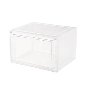 6 Pcs Shoe Cases Transparent Stackable Shoe Storage Box