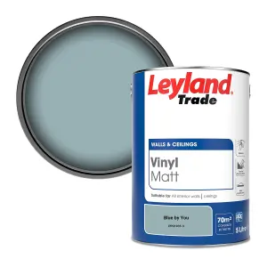 Leyland Trade Vinyl Matt Walls & Ceilings Emulsion Paint Blue by You (PPG1035-3) 5L