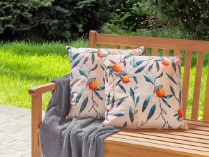 Set of 2 Outdoor Cushions PIALPETTA Orange