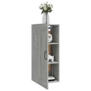 Berkfield Hanging Cabinet Concrete Grey 35x34x90 cm Engineered Wood