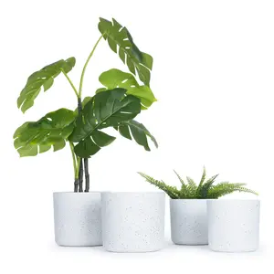 LIVIVO Indoor Plant Pots - Set of 2, 18cm