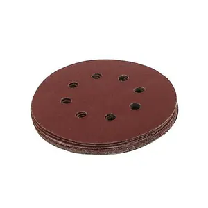 QTY 10 125mm 5 inch Sanding Punched Discs 240 Grit Orbit Sander Hook & Loop